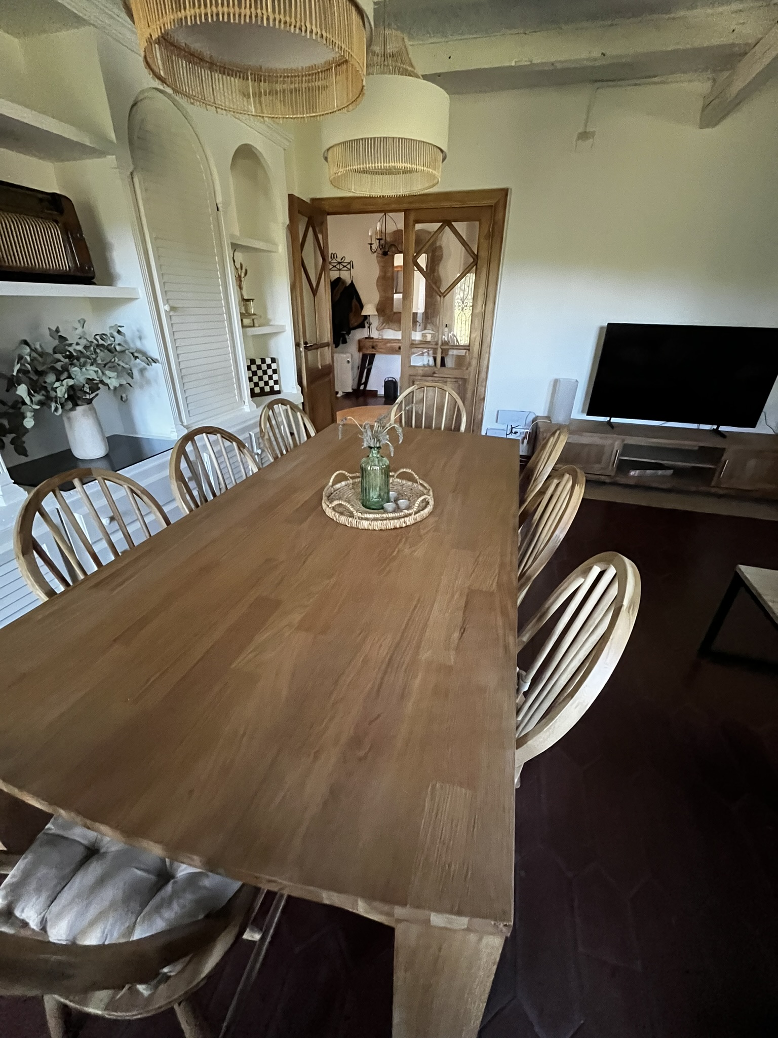 Salón y chimenea